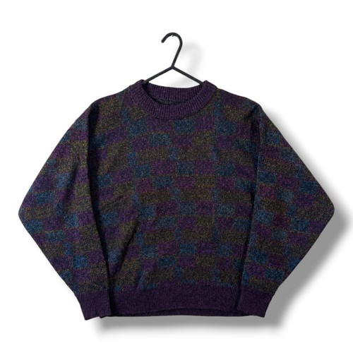Vintage mens checkerboard knit - mens,