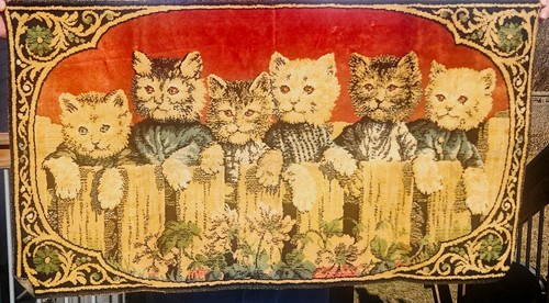 Cats clothes rug wall - cats,