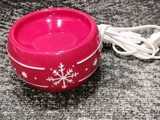 Yankee Candle Electric Pod Wax Tart Warmer Red Snowflake Christmas decoration