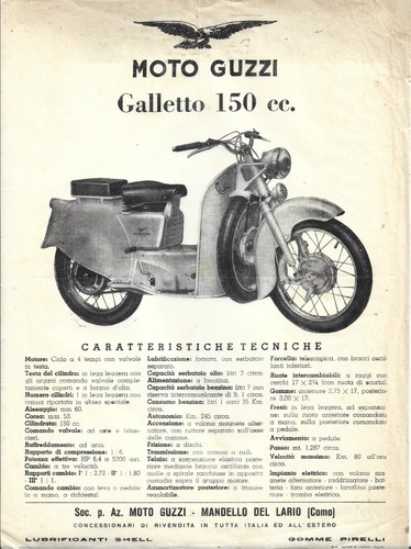 Moto guzzi galletto 150 cc - -,