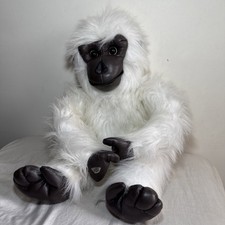 White Monkey Soft Plush Toy 16” - Pink Behind