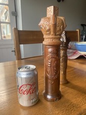 Large Size Stephen Green Tip staff Flask Commemorative Stoneware Victorian