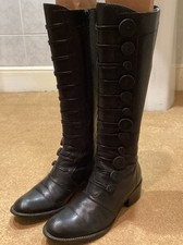 BERTIE . DUNE. GABOR . PIXIE BUTTON BOOTS . BLACK SIZE 4 
