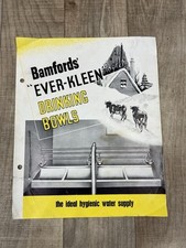 BAMFORDS 1953 Drinking Bowl Livestock Agricultural Advertising Sales Brochure