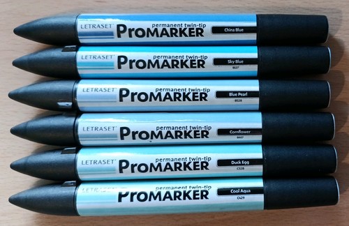 Letraset promarker blues 6 - letraset,