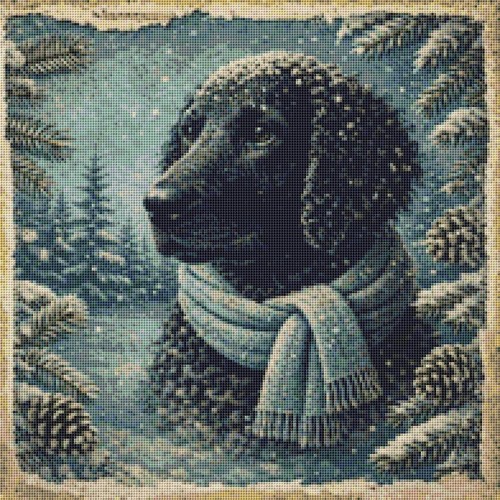 Curly coated retriever puppy - curly,