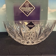 Edinburgh Crystal Fruit Bowl. "Balmoral”Pattern Vintage 8inch/20cm Boxed