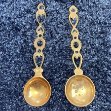 Pair Solid Brass Welsh Love