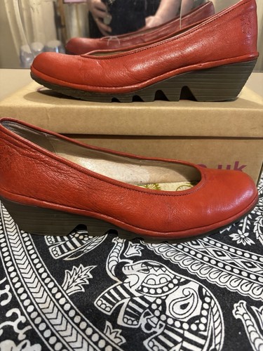 Fly london red wedge heel - fly,