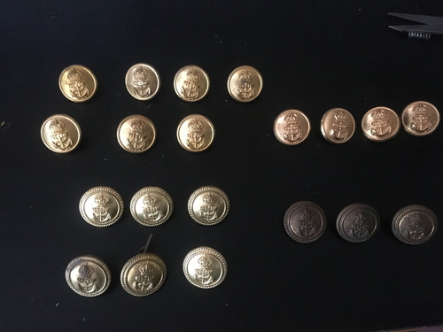Vintage quality naval buttons - naval,