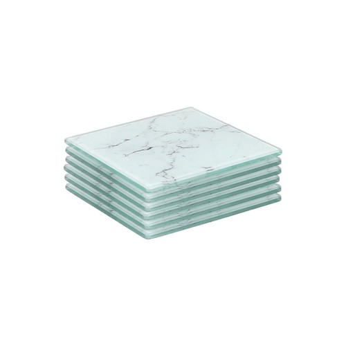 Square glass coasters - square, 10cm