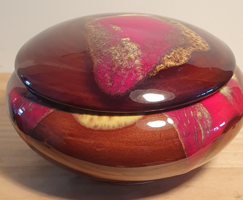 Flambé glaze vallauris lidded - flambé,