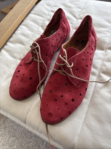 Think ladies red - red, suede