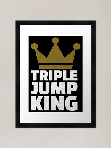 Triple jump king framed - jump, art