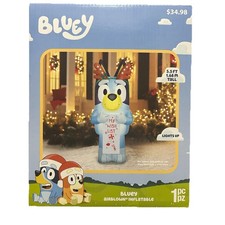 2024 5.5 feet Bluey with Wish List Airblown Inflatable Christmas Yard Decoration