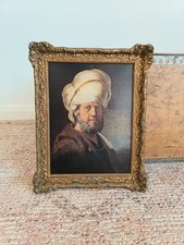 Vintage Rembrandt Portrait of