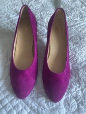 Gabor Pink Suede Court Shoes