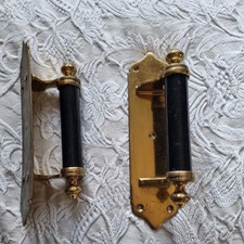 Antique  Brass Sash Window Pull  Lift Old Trunk Handle Pull