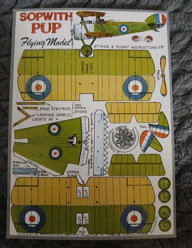 Sopwith pup paper airplane - airplane, kit