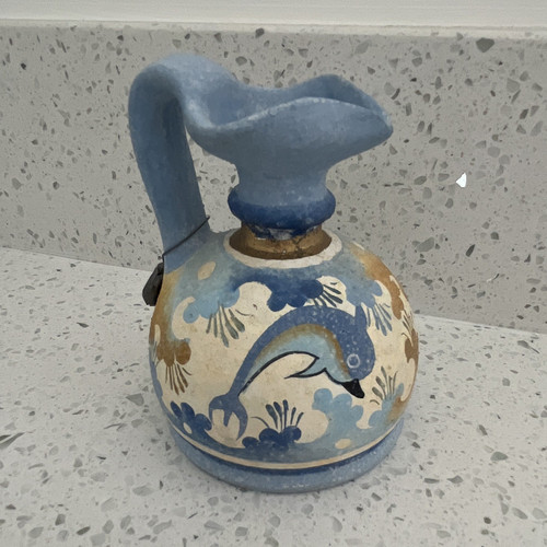 Hand painted greek ceramic bud - painted,