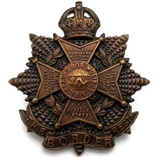 The Border Regiment Officers BRONZE Officer's Cap Badge - Original