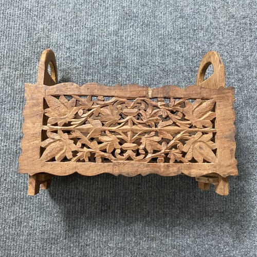 Vintage carved wood - wood, inlaid