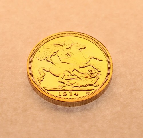 1914king george 24k gold - v,