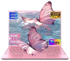 Pink AOCwei A7 Windows 11 laptop, 3 month old, never used, SSD, A7