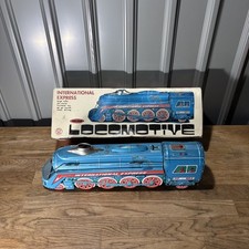 Tin Toy - STREAMLINED STEAM LOCOMOTIVE Friction Tin Toy Train MIB`78