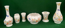 JOB LOT OF AYNSLEY FINE BONE CHINA ~ 6 PIECES DIFFERENT SHAPE VASES & BOWL