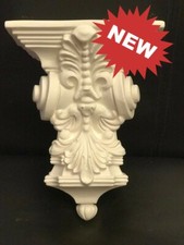 Brackets Plaster Corbels Pair Beautiful Hand Cast Exclusive Large Height 18cm
