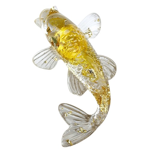 Natural crystal fish figurine - natural,