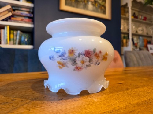 Vintage white opaque milk - white, opaque/milk