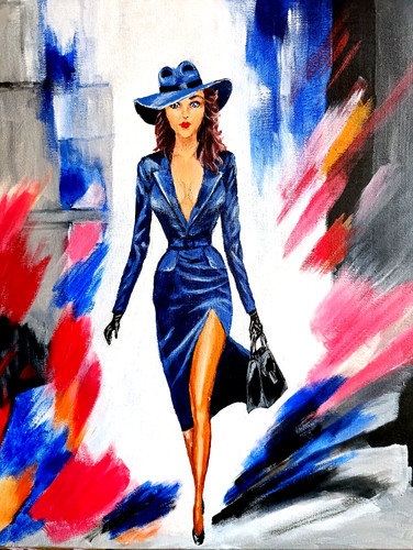 Original acrylic painting - , on