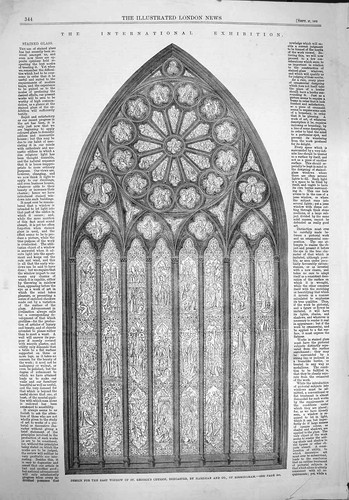 Original old antique print - old,