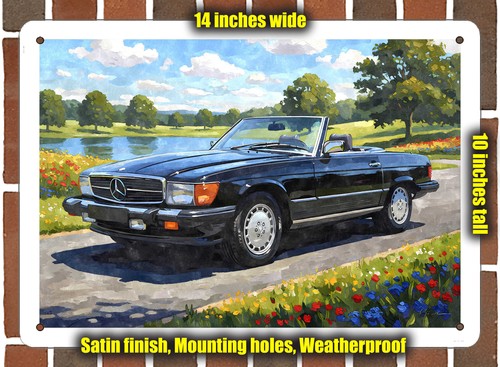 Metal sign 1988 mercedes - -,