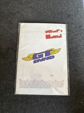 Original Gt Dyno Owners Manual 1990s/1980s  BMX Owners Manual