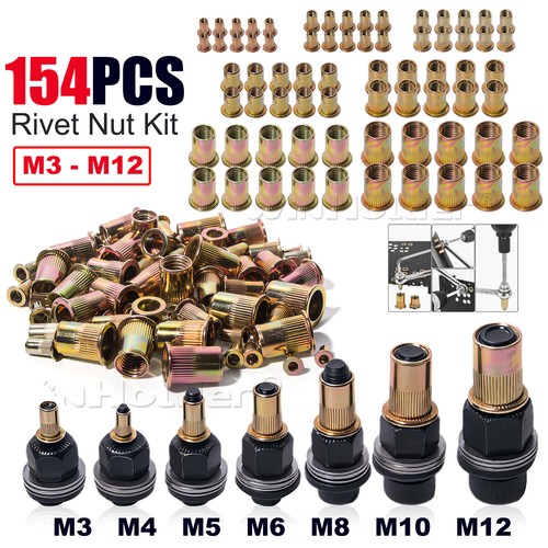 154x rivet nut kit - rivet, steel