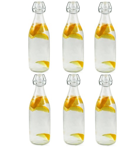 500ml clear glass flip - clear, top