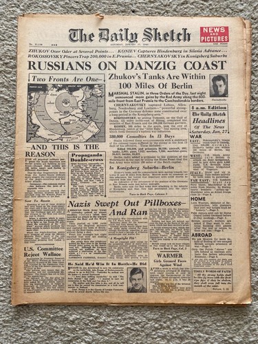 Daily sketch newspaper 1945 - daily,