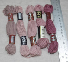 DMC tapestry wool 5x8m shades 7232, 7221x2, 7223, and 7226