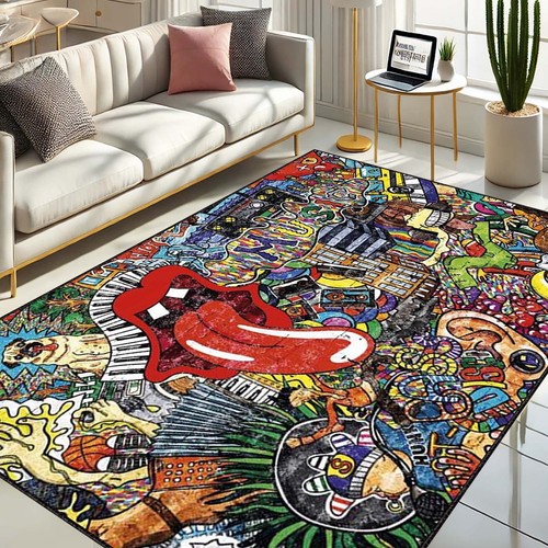 Colorful art rug modern - colorful,