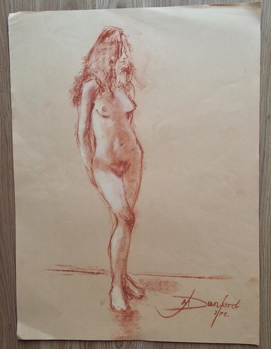 Nude sketch dunford 1975 - sketch, by