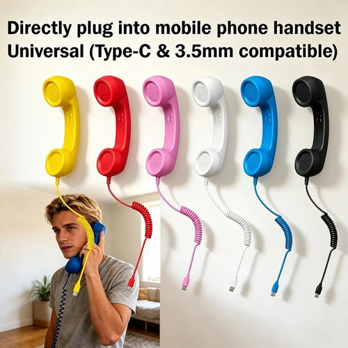 Retro telephone handset - telephone,