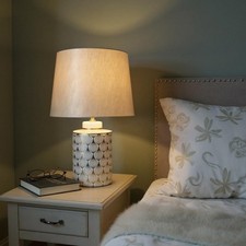 Cream Ceramic Table Lamp with