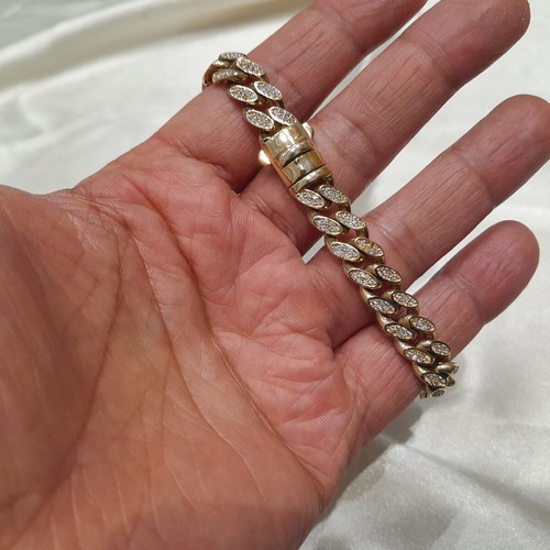 14ct gold bracelet mens - 14ct,