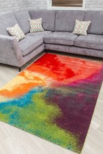 Multi Rainbow Living Room Rug
