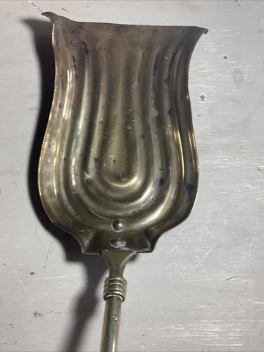 Brass fire shovel - fire, 24”
