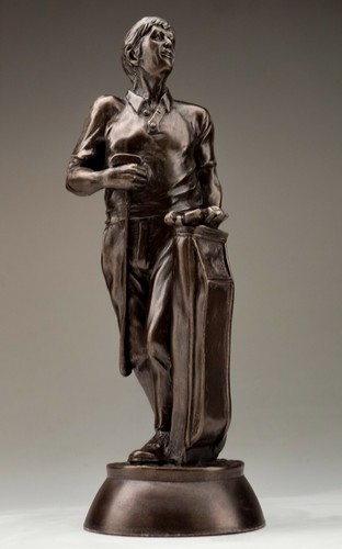 Golfer figurine faux - golfer, bronze