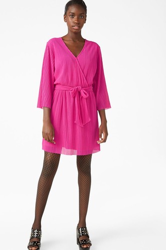 Monki fuchsia pink - monki, pleated